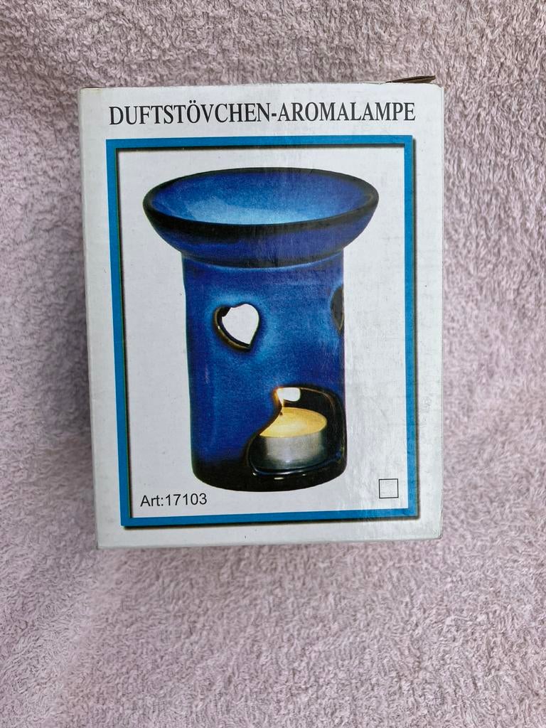 Aroma lamp keramiek essentiële olie Blauw artisanaal Weleda, Ophalen of Verzenden, Nieuw, Aroma