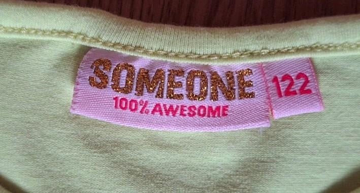 Someone fluogele shirt palmboom 122, Kinderen en Baby's, Gebruikt, Meisje, Ophalen of Verzenden, Someone