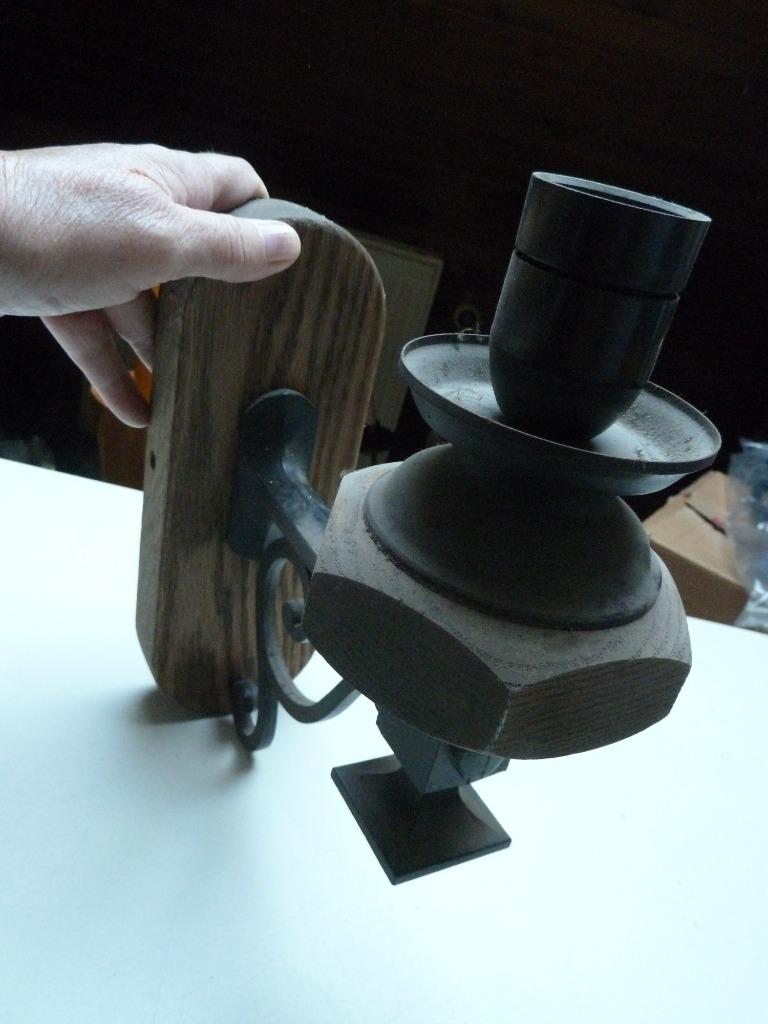 Une Applique Bois * Fer forgé, Maison & Meubles, Enlèvement ou Envoi, Utilisé, Bois, Bois+fer forge