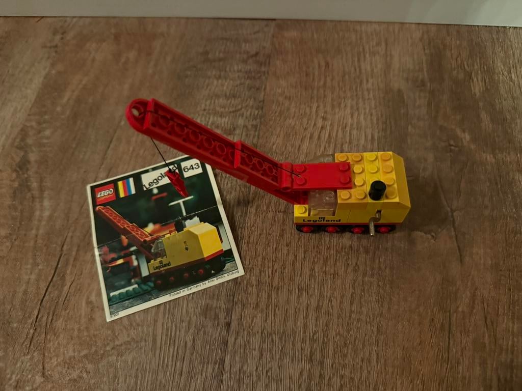 Vintage Lego Legoland 643 Kraanwagen, Ophalen of Verzenden, Gebruikt, Complete set, Lego