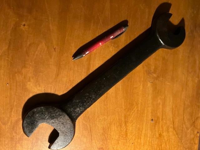 OUDE STEEKSLEUTEL SPANNER SAMS 38 1/2, Ophalen of Verzenden