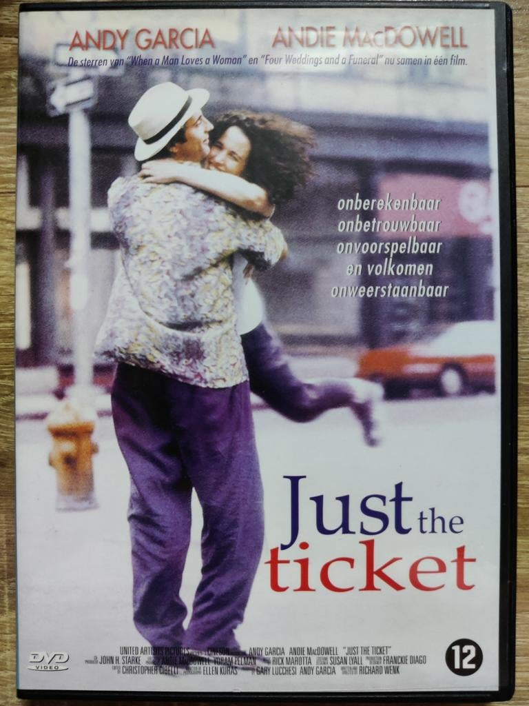 Just The Ticket (1998) (Andy Garcia, Andie MacDowell) DVD, Ophalen of Verzenden, Zo goed als nieuw