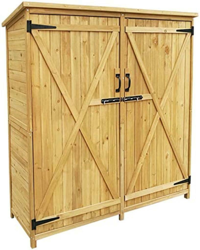 Armoire de jardin bois d'épicéa grande armoire extérieur, Jardin & Terrasse, Enlèvement ou Envoi, Neuf, Bois, Autres types