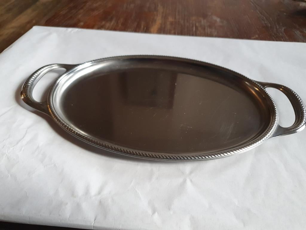 Alfra Alessi dienblad inox met handvaten, Enlèvement ou Envoi