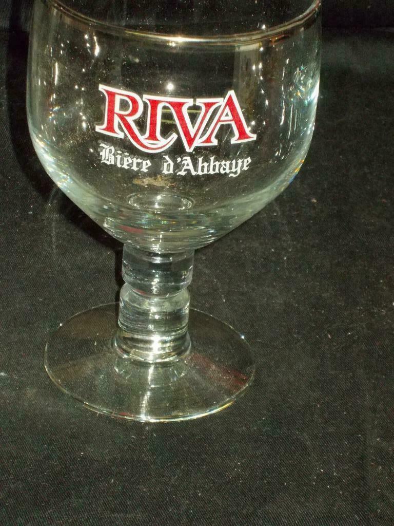 Bierglas.Riva.Biere D'Abbaye.Type Orval. D 123, Enlèvement ou Envoi, Utilisé, Verre ou Verres, Autres marques