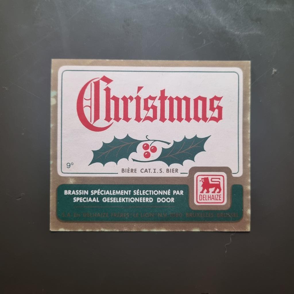 Etiquette Christmas Delhaize, Enlèvement ou Envoi, Utilisé, Autres types, Autres marques