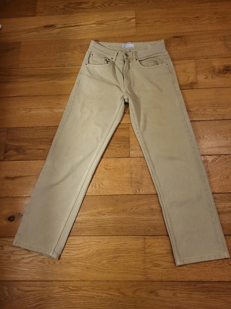 Jeans beige homme Bershka 30(taille US), Beige, Comme neuf, Enlèvement, Bershka