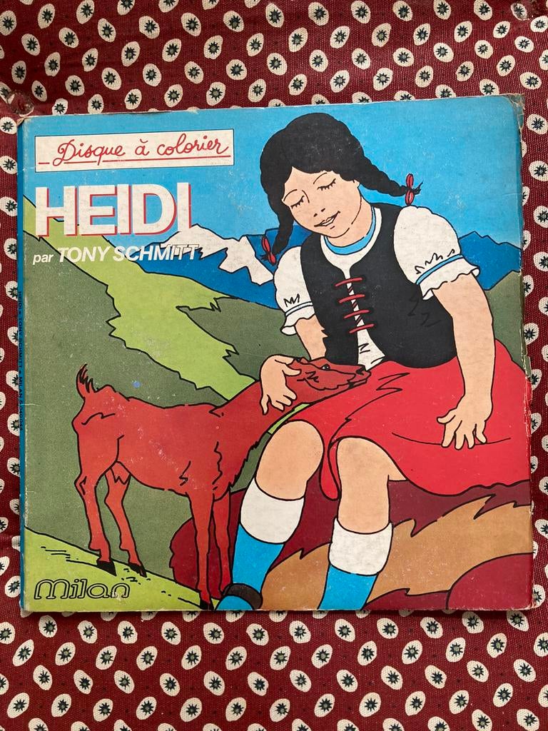 Heidi disque avec page  à colorier, Enlèvement ou Envoi, Utilisé