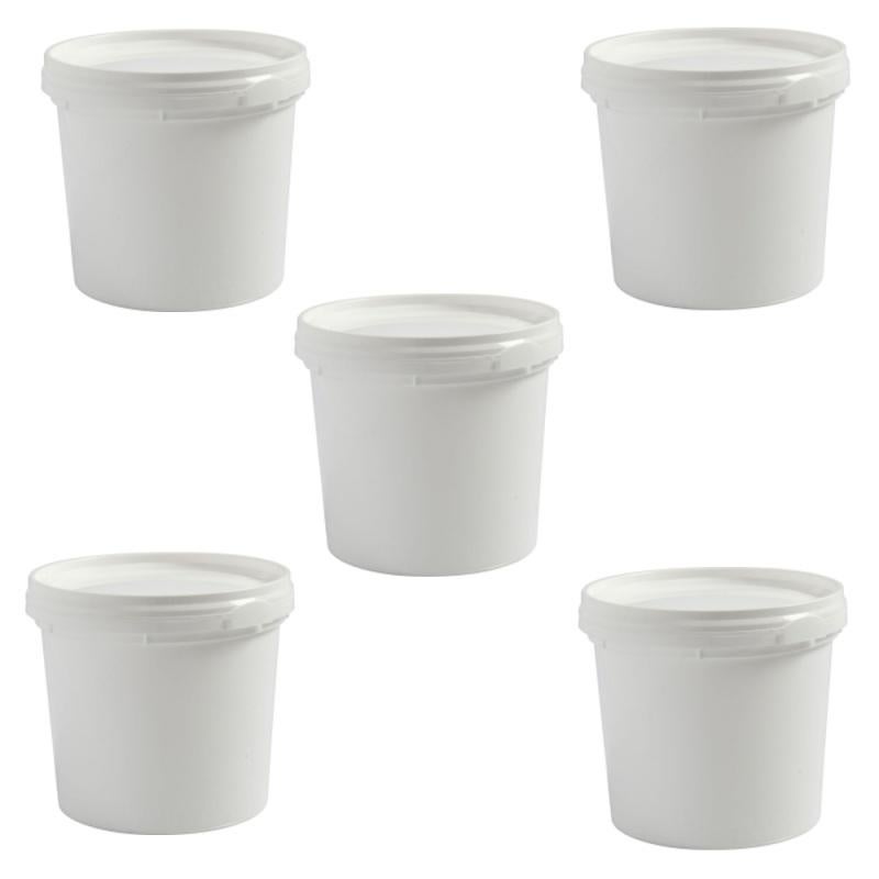 Lege witte emmertjes met deksel 9.5cm 300ml - 20 stuks, Hobby en Vrije tijd, Verzenden, Nieuw