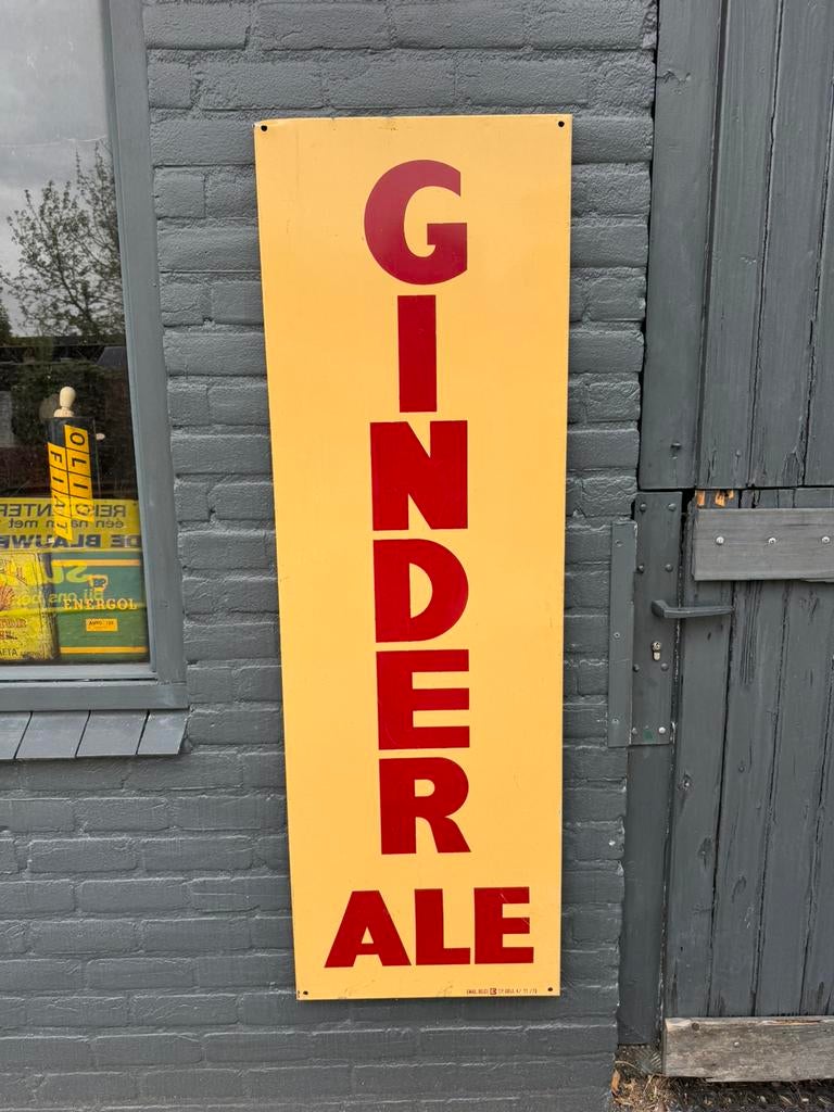 Panneau d'affichage ancien GINDER ALE, Enlèvement, Utilisé, Panneau publicitaire