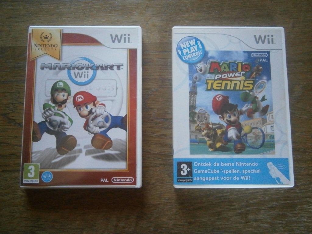 Wii Mario kart + Mario power tennis, Enlèvement ou Envoi, Aventure et Action, Comme neuf, À partir de 3 ans