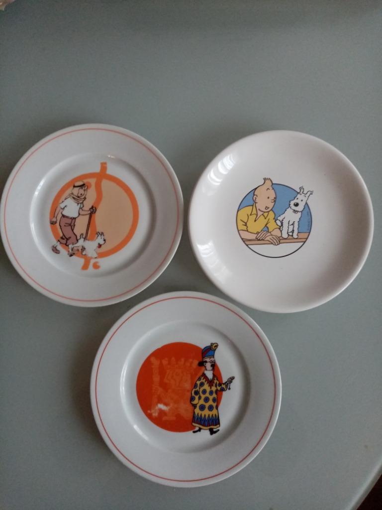 Trois assiettes  collection porcelaine Tintin/Hergé 19/20cm, Enlèvement ou Envoi