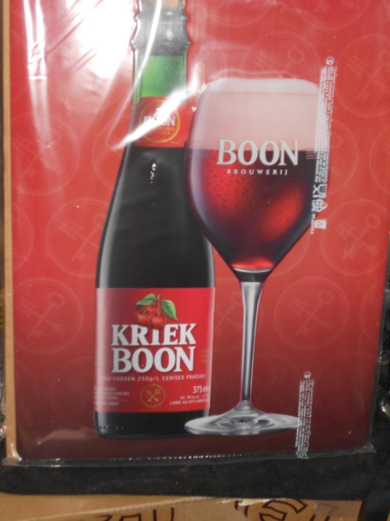 Beersign.Reclame.Gueuze .Geuze.Boon.Kriek Boon, Ophalen of Verzenden, Zo goed als nieuw, Reclamebord, Plaat of Schild, Overige merken