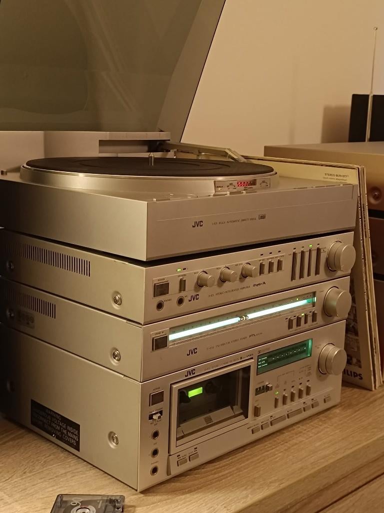 Système stéréo JVC fabriqué au Japon 1982, Enlèvement, Haut-parleurs, JVC, Micro chaîne