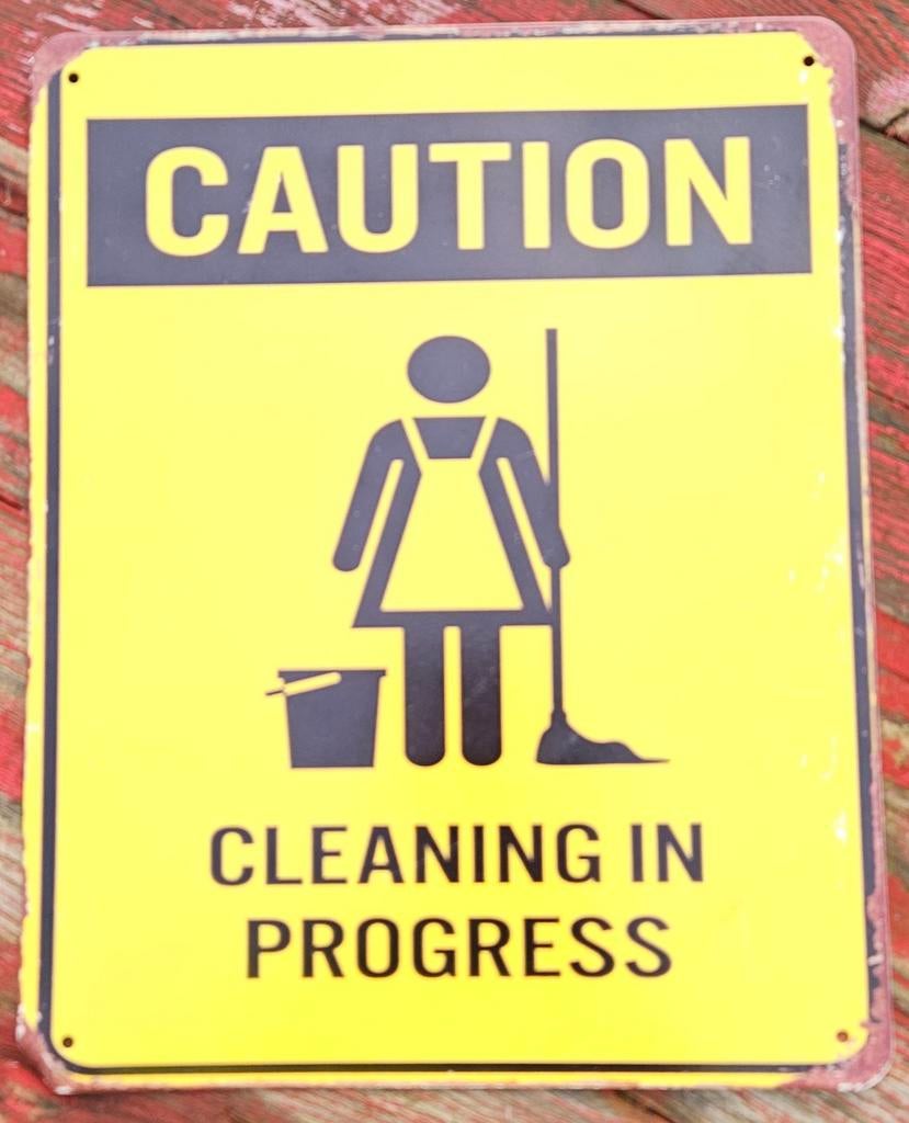 Caution Cleaning in Progress waarschuwingsbord
D, Ophalen of Verzenden