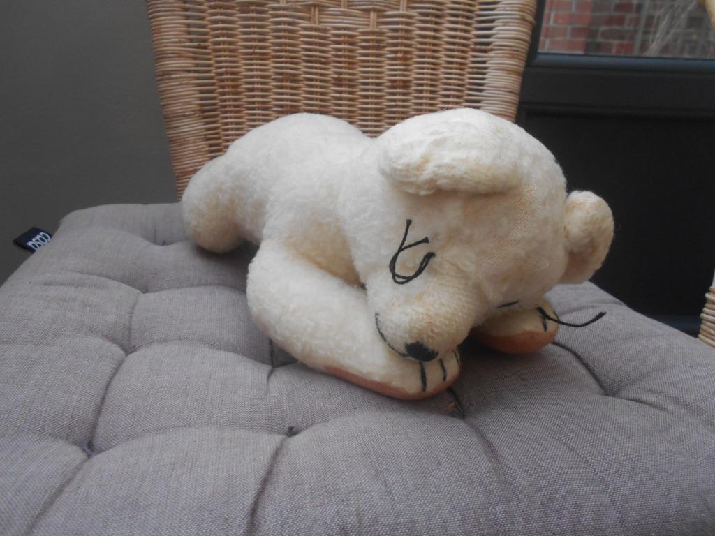 ancien ours couché en peluche, Enlèvement ou Envoi, Utilisé, Ours