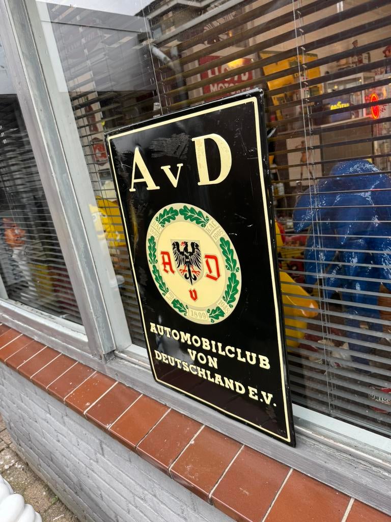 Panneau d'affichage de l'AvD Automobilclub d'Allemagne, Enlèvement ou Envoi, Utilisé, Panneau publicitaire