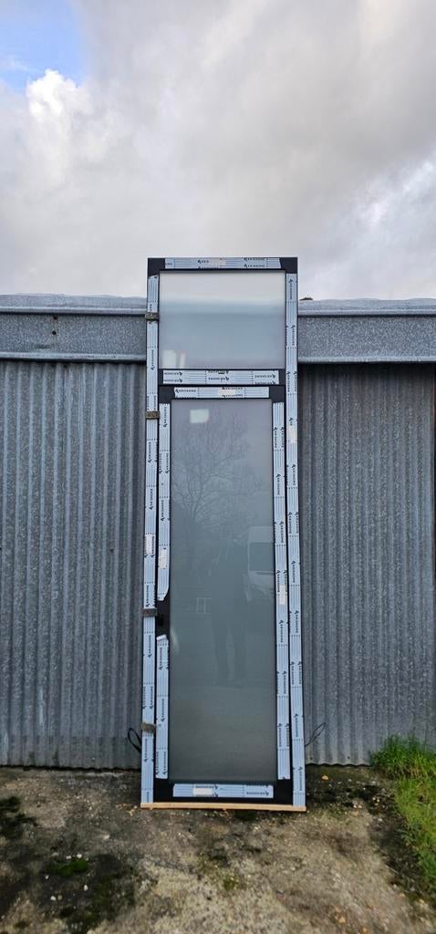 Porte d'entrée Neuf 301cm x 87cm  aluminium  noir triple vit, Bricolage & Construction, Enlèvement, Aluminium