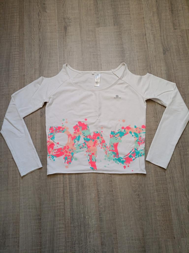 T-shirt à manches longues, Kleding | Dames, Sportkleding, Verzenden, Wit, Domyos, Zo goed als nieuw