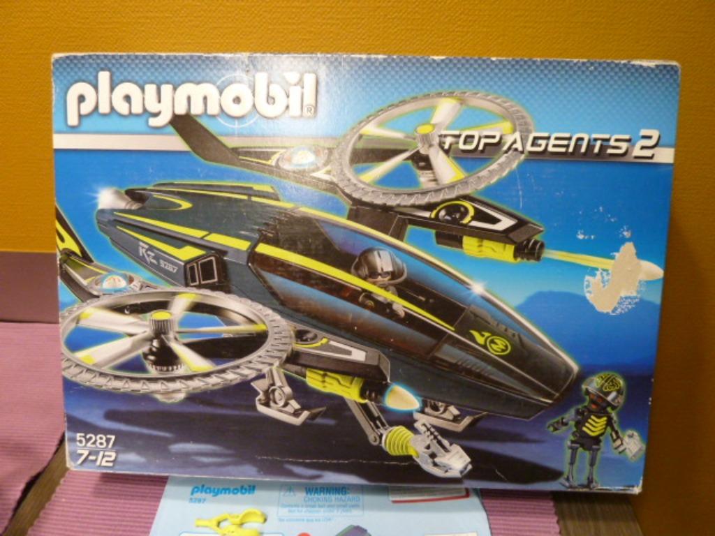 Playmobil top agents 2 twincopter - 5287, Ophalen of Verzenden, Zo goed als nieuw