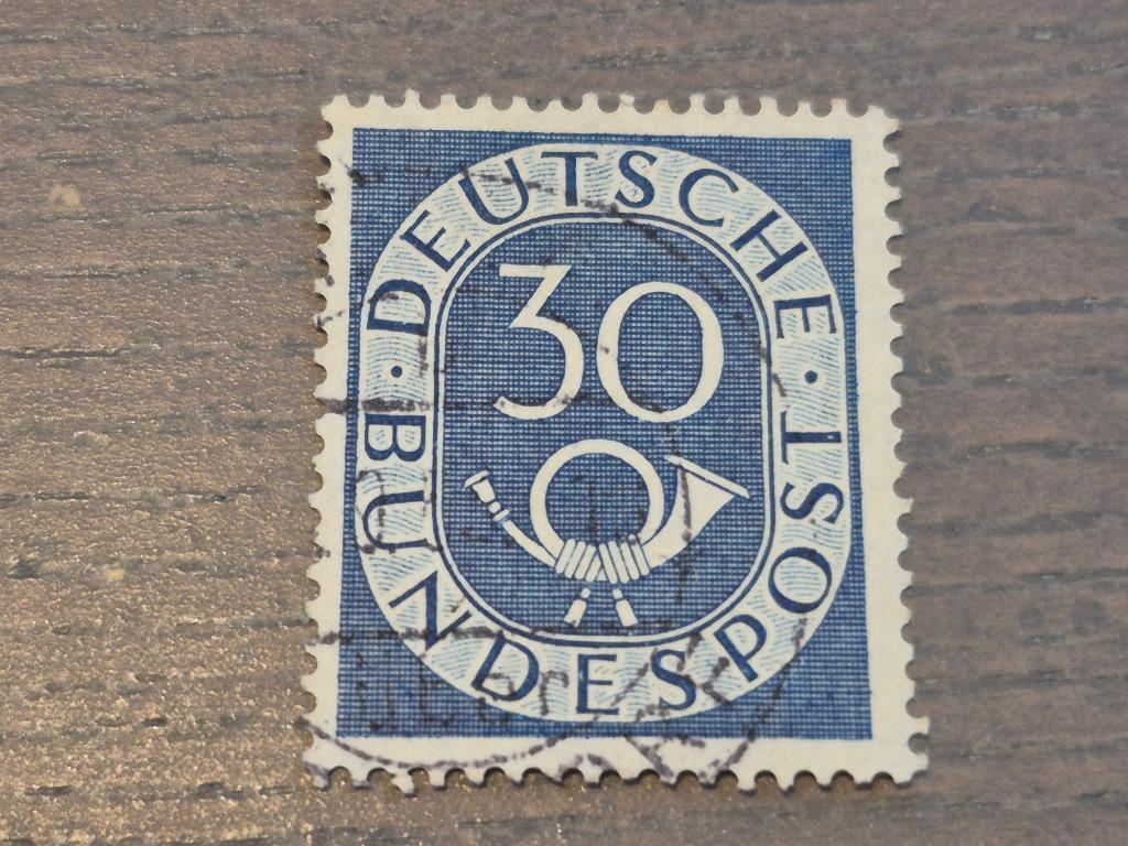 Postzegel Deutsche Bundespost 30 pfenning posthorn, Ophalen of Verzenden