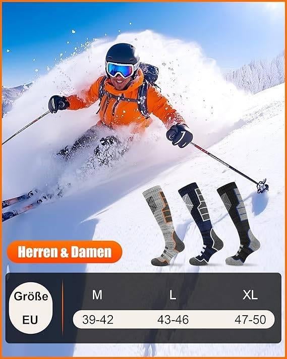 Skisokken van merinowol | 2 paar | GRATIS LEVERING, -, -, Overige typen, Nieuw