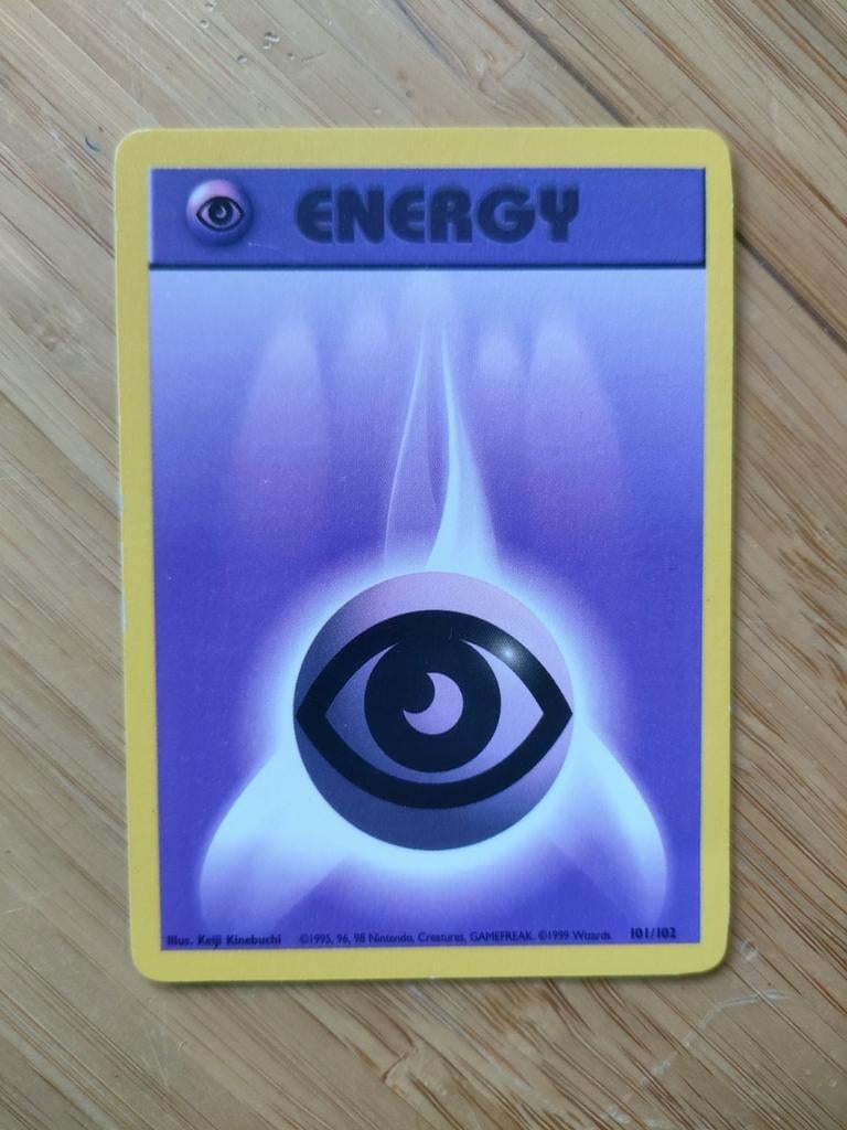 carte pokémon énergie psy, set de base 1999, psy energy, Enlèvement, Utilisé
