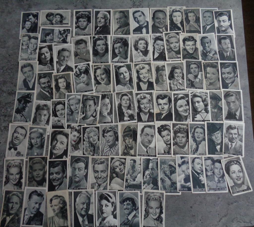 Les stars du cinéma KWATTA CHOCOLATE en 1947 82x PLAQUE D'IM, Enlèvement ou Envoi