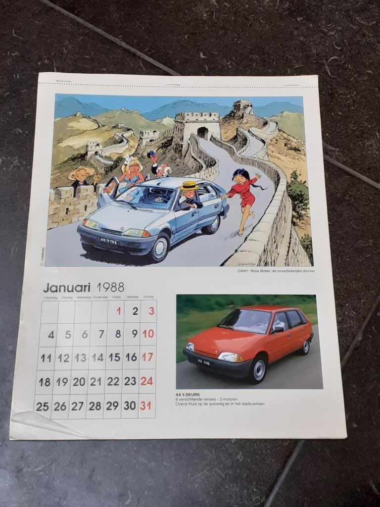 Calendrier CIROEN Graton Dany Mitacq Dupa Tibet Walthéry..., Enlèvement ou Envoi, Autres personnages, Utilisé, Autres types