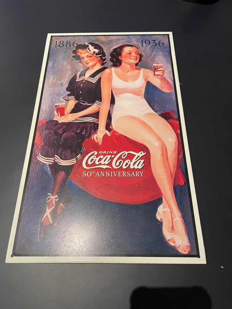 Metalen plaat Coca-Cola, Verzamelen, Ophalen, Zo goed als nieuw