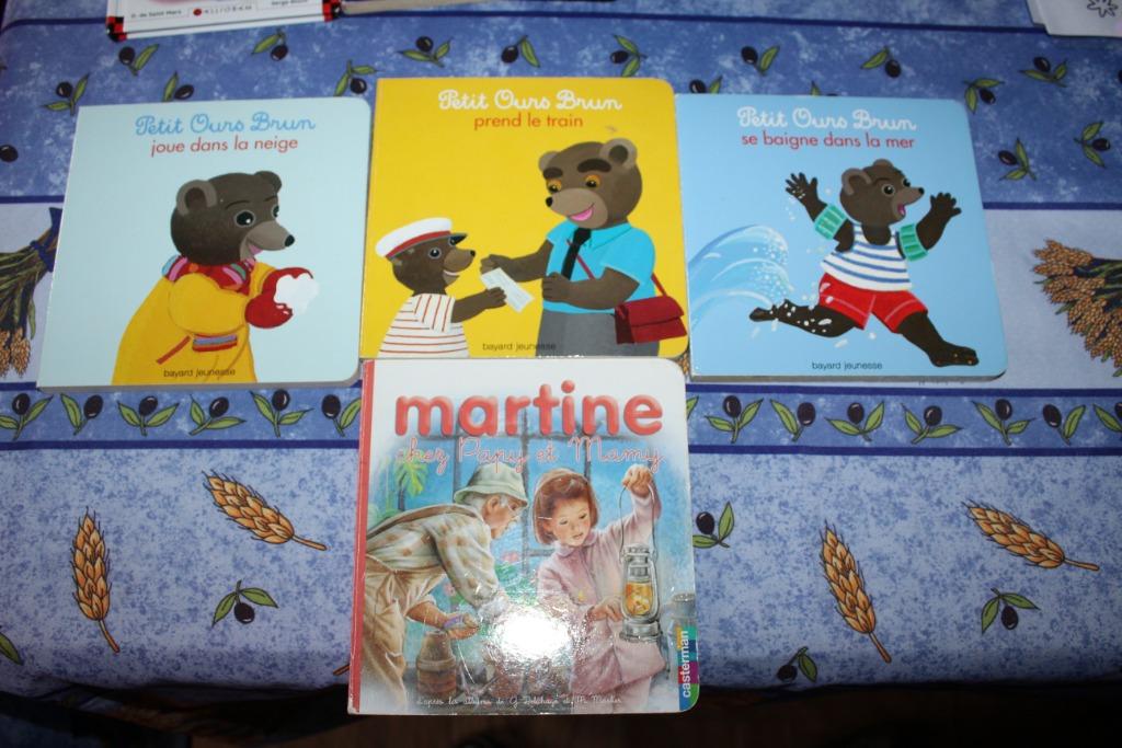 Lot de 4 livres Petit ours brun et Martine, Livres, Enlèvement ou Envoi, Utilisé