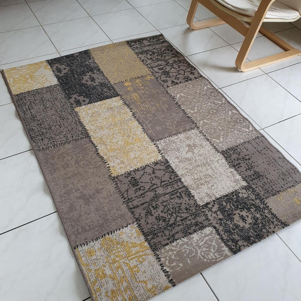 Tapijt geometrische print 168 x 120 cm Casa, Huis en Inrichting, Ophalen, Gebruikt, 150 tot 200 cm, Rechthoekig