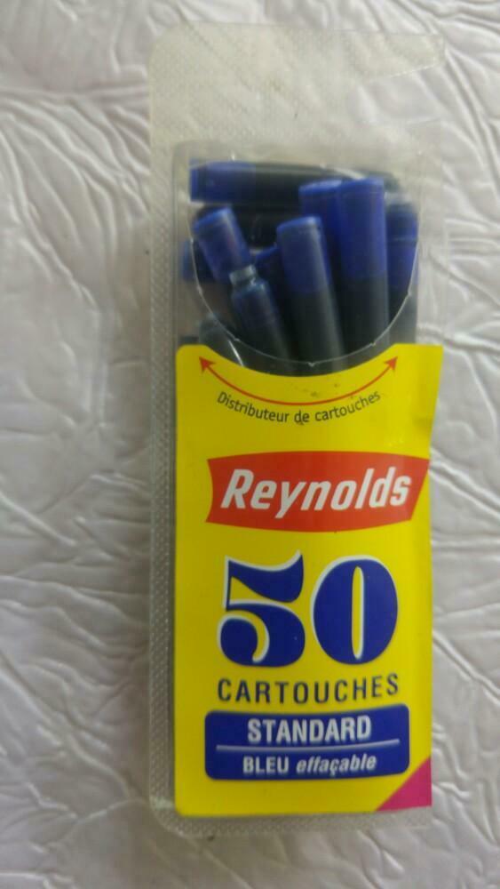 Vintage Cartouches Reynolds stylo plume bleu effaçable 2000, Ophalen of Verzenden, Nieuw in verpakking