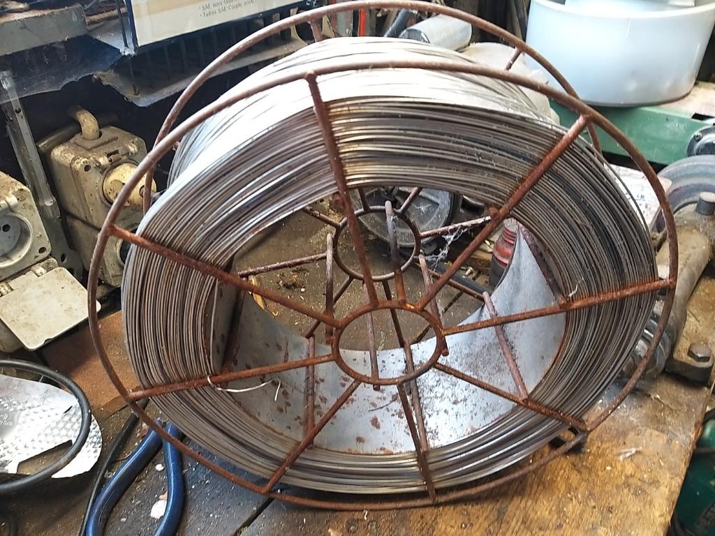 rol van 12 kg inox draad 1mm voor half automaat, Ophalen