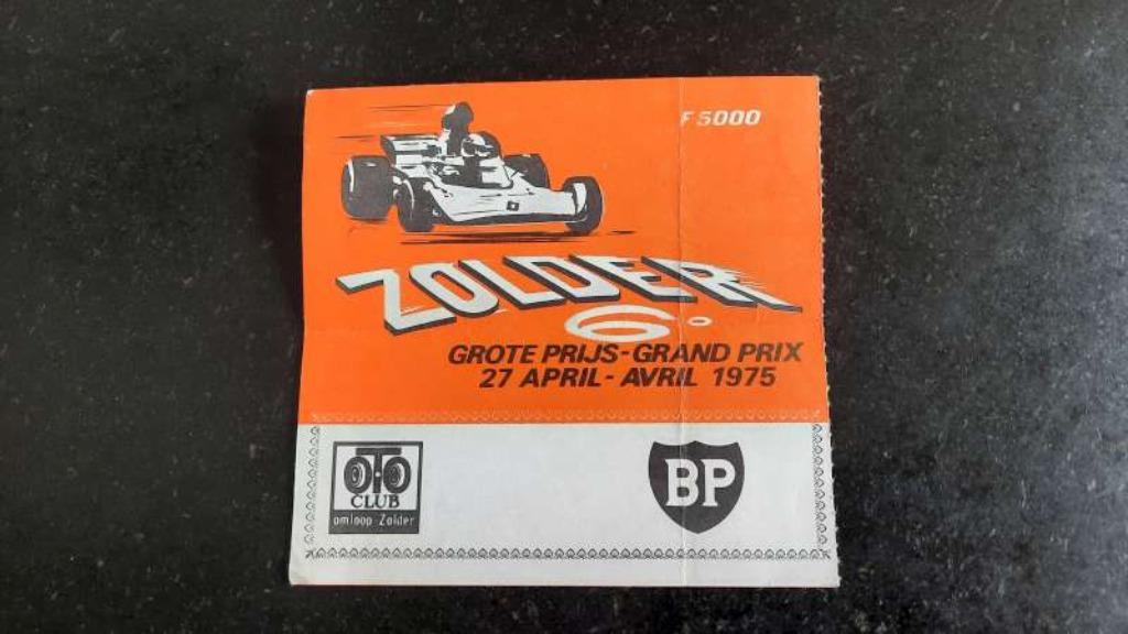 Ticket Grote Prijs Zolder 1975, Verzamelen, Ophalen of Verzenden, Gebruikt