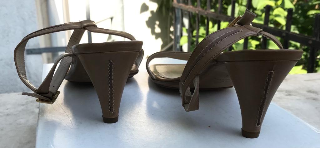 Sandales cuir Ferrerias vintage dame t. 38 jamais portées, Neuf, Ferrerias, Brun, Enlèvement