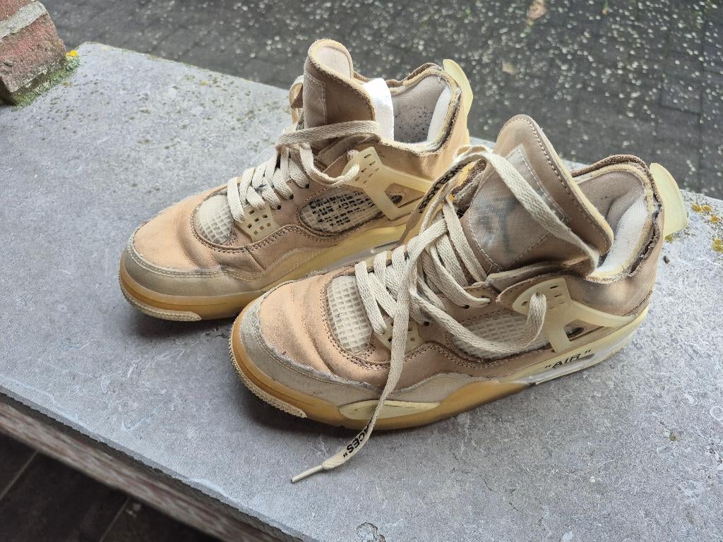 Nike Air Jordan 4 Retro Off-White/Sail taille 42, Autres couleurs, Nike, Comme neuf, Enlèvement