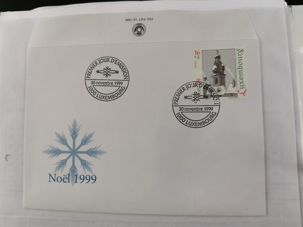 Luxemburg 1999 - FDC - Kerstmis - toeslagzegel, Ophalen of Verzenden, Luxemburg, Gestempeld