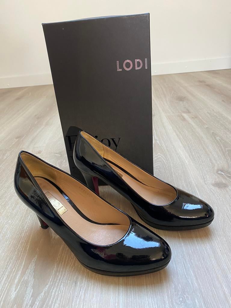 Laklederen pumps Lodi maat 38, Zwart, Ophalen of Verzenden, Lodi, Gedragen