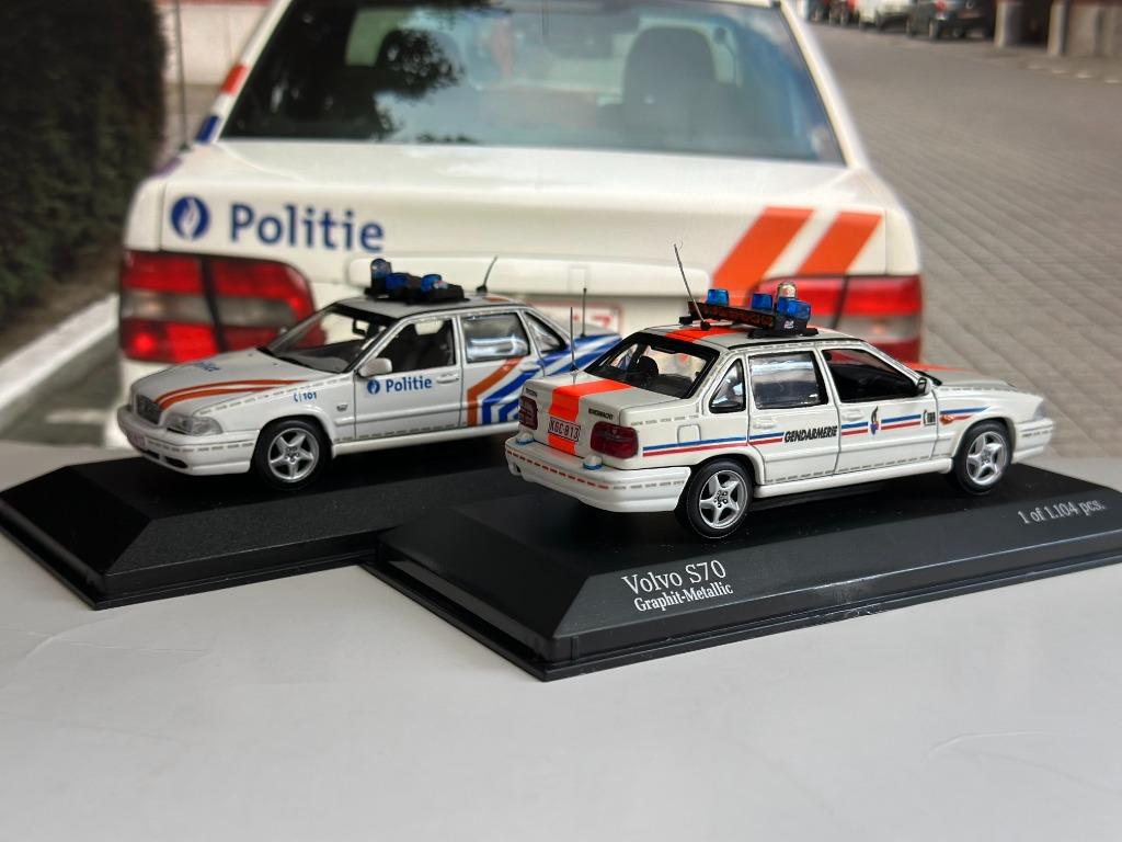 Minichamps 1/43 Volvo S70 gendarmerie rijkswacht code 3, Enlèvement, Utilisé, Voiture, MiniChamps