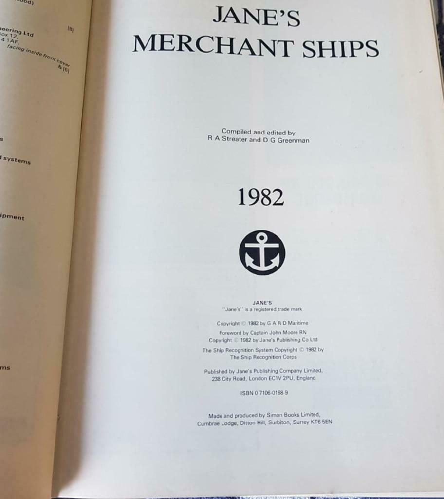 JANE'S Merchant Ships 1982, Collections, Marine, Utilisé, Livre ou Revue, Enlèvement ou Envoi