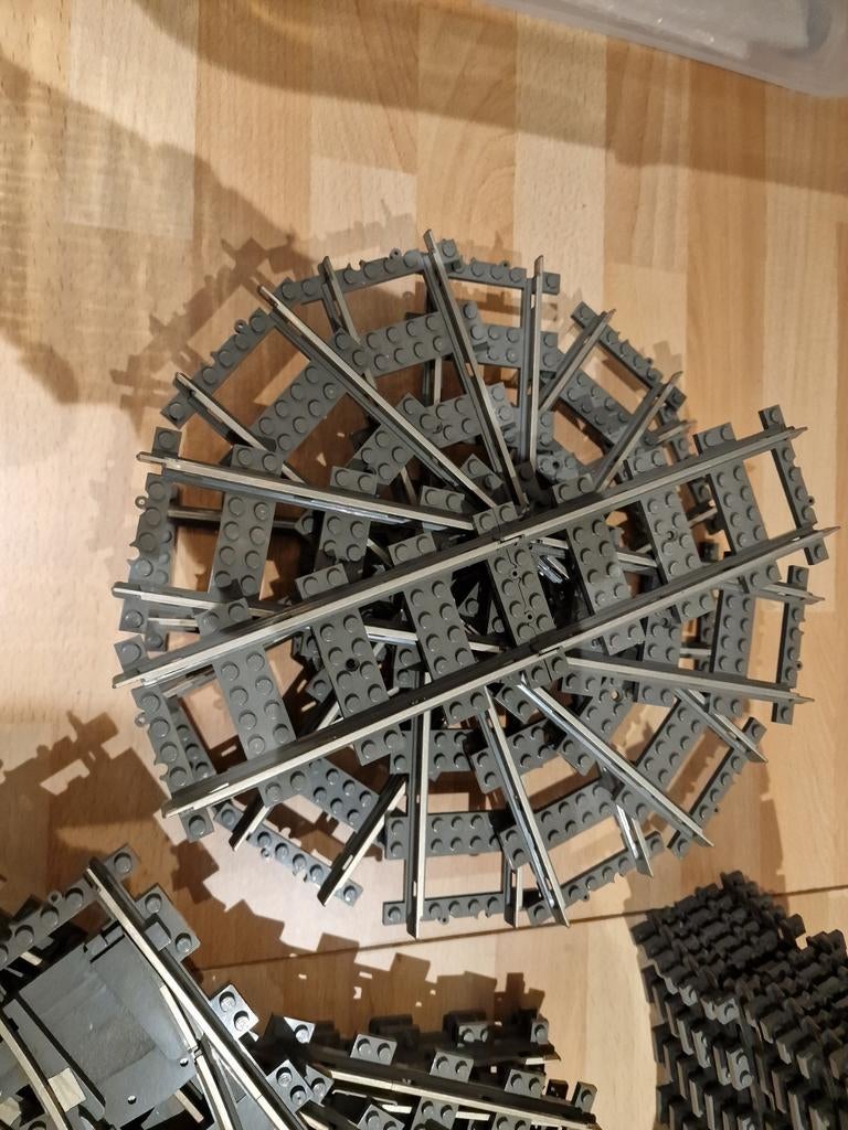 Lot de 20 pistes droites Lego 9V, Enlèvement ou Envoi, Comme neuf