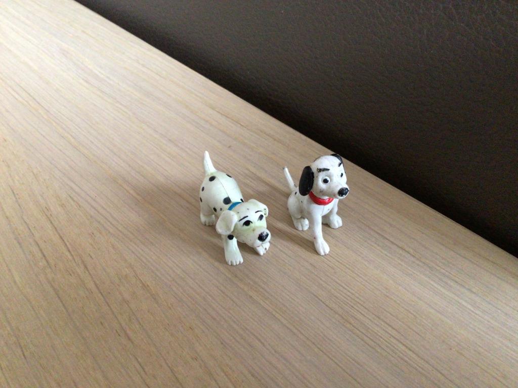 vintage Dalmatiërs, 2 stuks, Ophalen of Verzenden, Gebruikt, Hond of Kat, Beeldje of Figuurtje