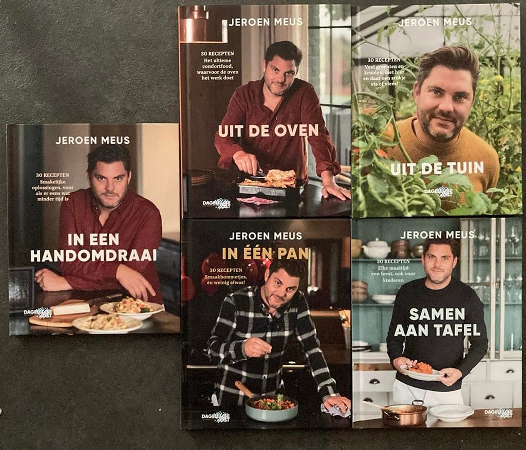 Jeroen Meus - 5 kookboekjes, Ophalen of Verzenden
