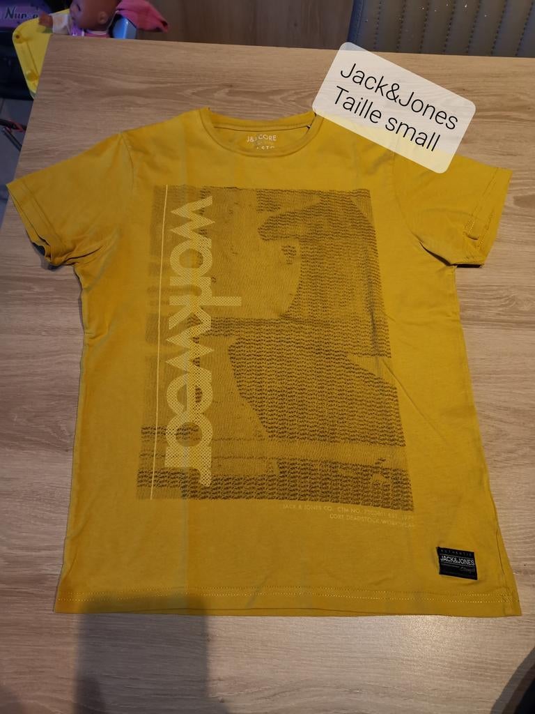 Tshirt Jack&Jones, taille small, Geel, Ophalen of Verzenden, Maat 46 (S) of kleiner, Gedragen