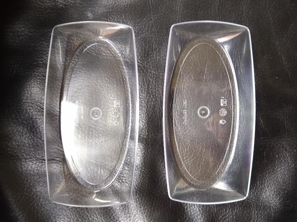 2 plats en forme de bateau transparents pour apéro/snack, Uni, Comme neuf, Enlèvement, Balance ou Balances