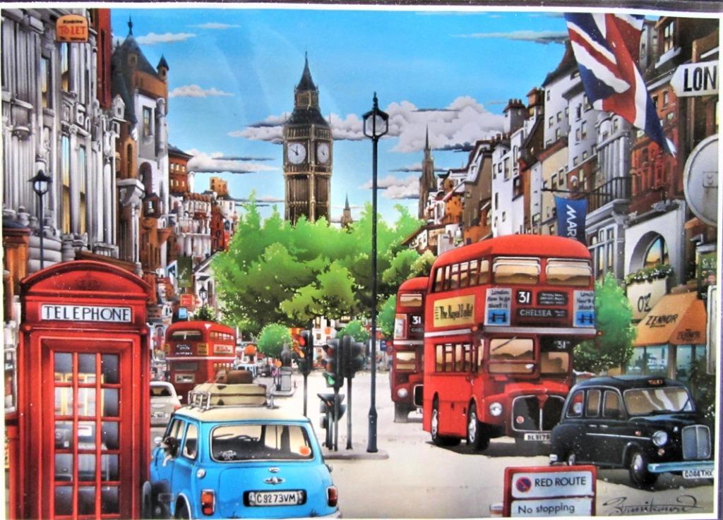 PUZZEL KING- LONDEN- 1000 STUKJES (VOLLEDIG), ZONDER DOOS, Enlèvement ou Envoi, 500 à 1500 pièces, Neuf, Puzzle