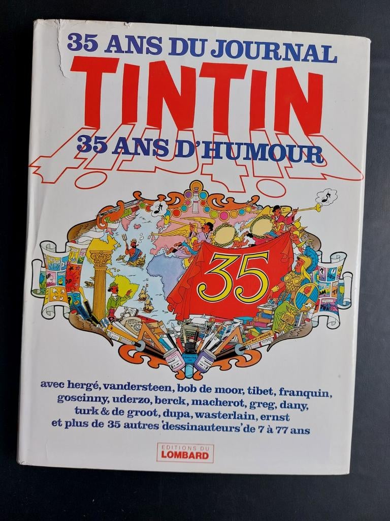 TINTIN  35 ans du journal tirage Luxe toilé numéroté/1000ex, Enlèvement ou Envoi