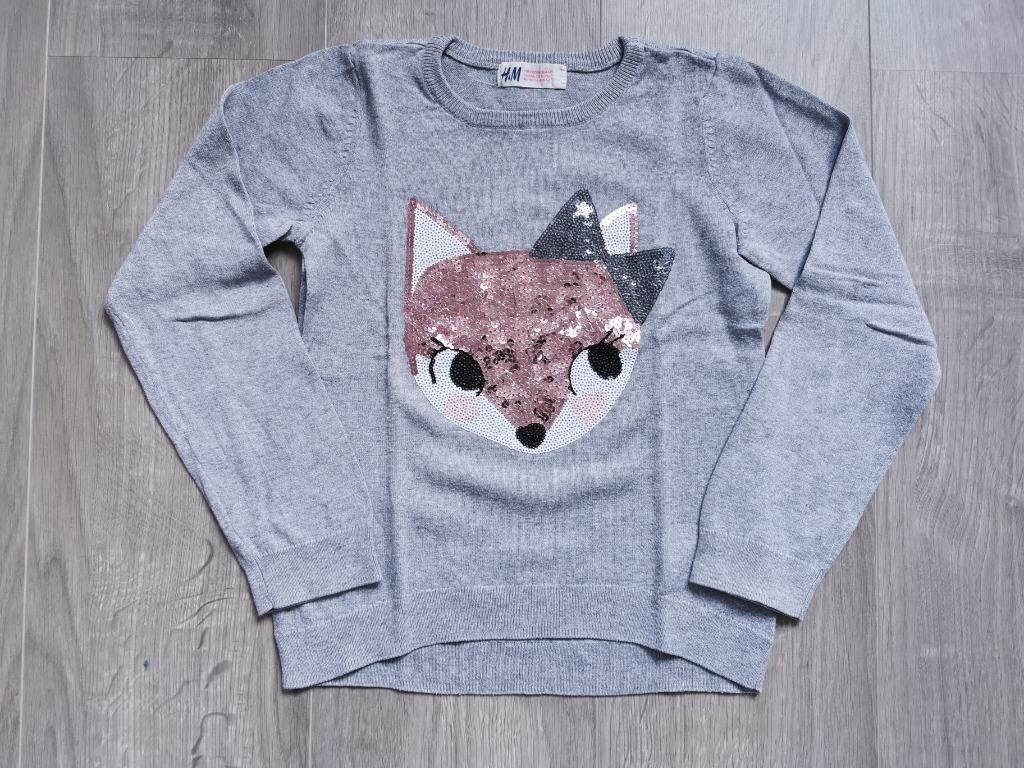 Trui vosje H&M - maat 110/116, Kinderen en Baby's, Kinderkleding | Maat 110, Gebruikt, Meisje, Trui of Vest, H&M