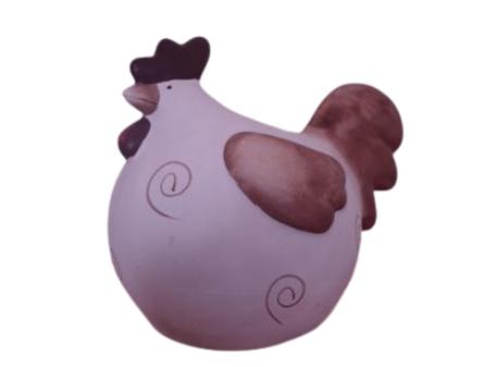 décor de poulet blanc en terre cuite (hauteur 21 cm), Enlèvement, Neuf, Animal